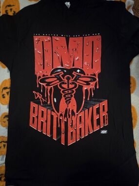 AEW RARE Dr. Britt Baker DMD mens Medium Black Graphic Tee
